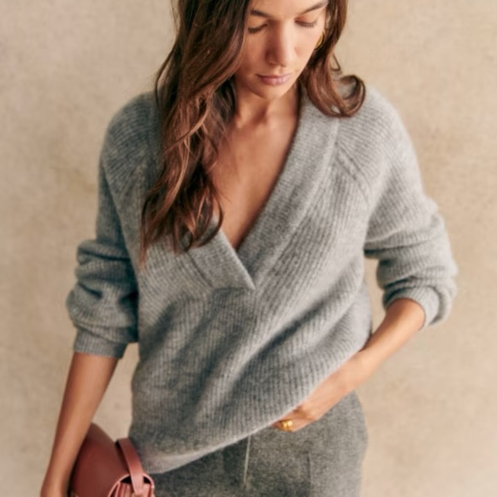 Sézane Cody Jumper Mid Heather Grey